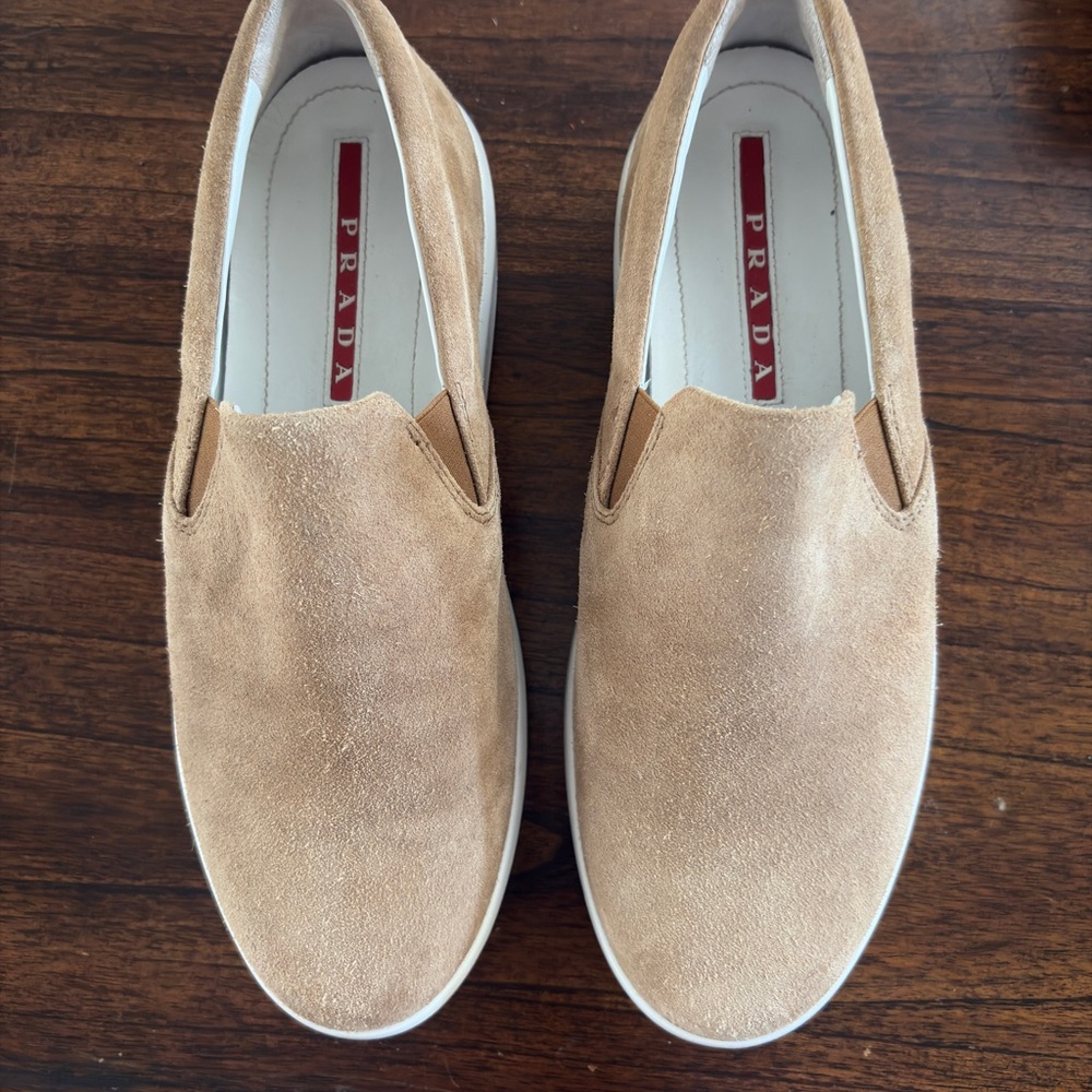 Prada Women’s Brown Suede Loafers